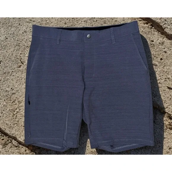 BYLT Kinetic Shorts Men’s L 32x9 Iron Performance Chino Casual Zip Side Pocket - Picture 2 of 13